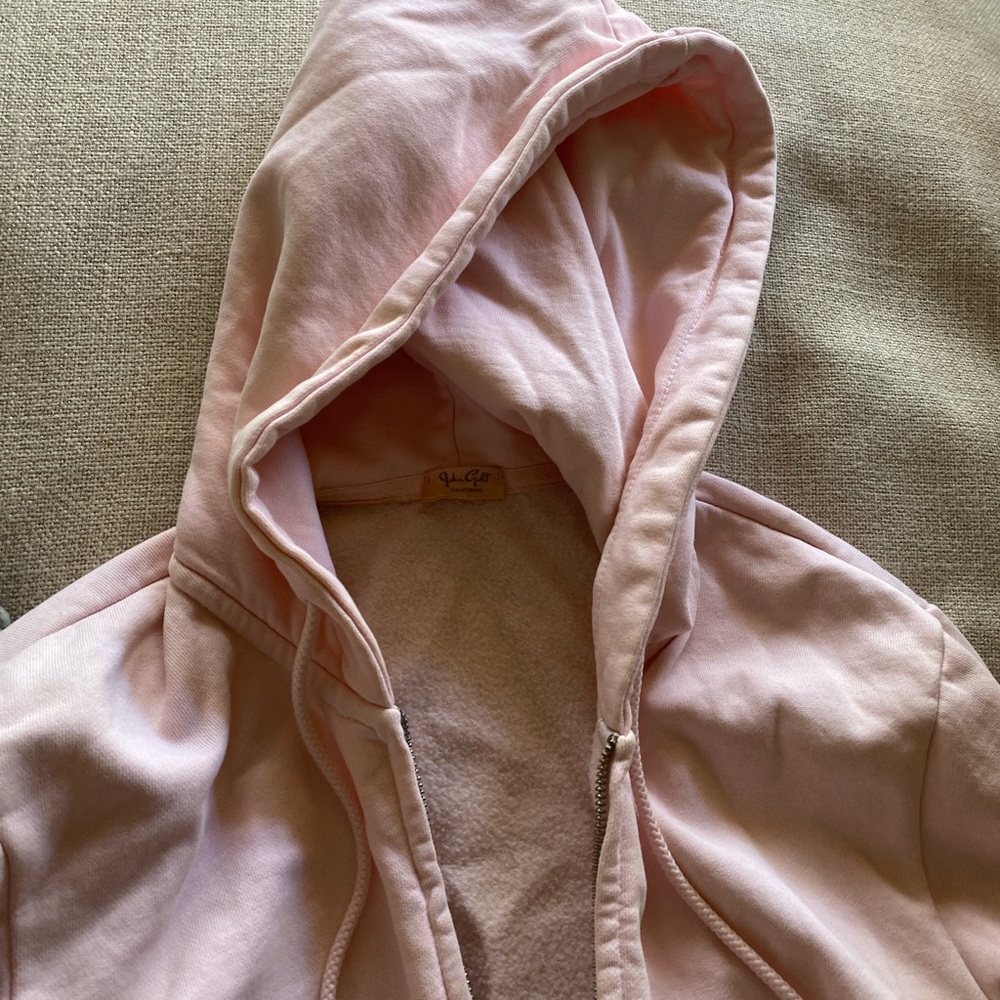 Brandy Melville cropped Light Pink Hoodie